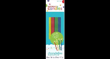 verjaardagskaarsjes Multicolor 17,7 cm 18 stuks