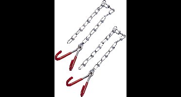 Icetoolz Ophanghaak Met Ketting Eldorado Staal 65 Cm 2 Stuks