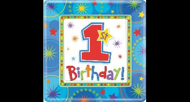 1 Jaar Birthday Borden - 8 stuks