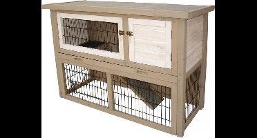 Duvo+ Woodland konijnenhok cotton cottage 111x45x78cm