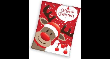 Generic Plaid X-mas Coral 130 X 170 Cm Fleece Rood