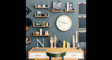 Newgate Mr Clarke Dot Wand Klok - Light Plywood