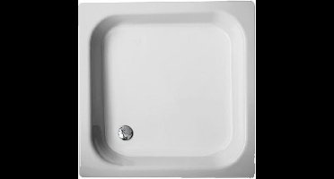 Bette Vlak douchebak 80x80x15cm plaatstaal vierkant wit