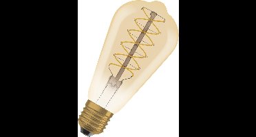 OSRAM Dimmbare LED-Lampen, Vintage-Edition, 48 Watts Ersatz, E27, ST64-shape, 2200 Kelvin, Warm Comfort Light, Klares Glas, single Pack