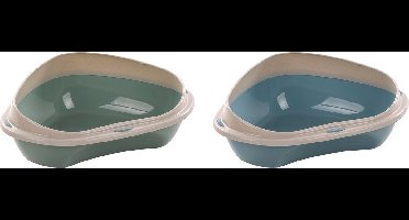 Flamingo Sadio Hoekmodel - Kattenbak Katten - Kattenbak Hoek Sadio Assortiment S 49,5x39,5x17cm - 1st - 137320 - 1st