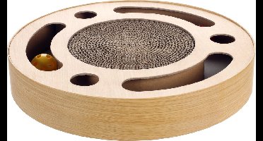 Flamingo Krabspeelgoed "Crabi" – Bruin – 33 x 33 x 5,5 cm – Compact Krabmeubel voor Katten