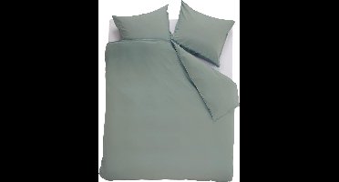 Ambiante Cotton Uni dekbedovertrek - Effen - Tweepersoons - 200x200/220 cm - Groen