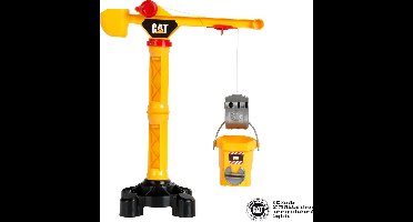 Klein Toys Cat bouwkraan - 42 cm hoog - incl. silo en grijper - geel zwart