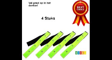*** 4x Hardloop verlichting - Rood Lichtgevende LED Veiligheidsband - 4 Stuks - Inclusief Batterij -Knipperend of Brandend Licht -Zichtbaar- Armband - Veilig Hardlopen Band - Wandelen - Sporten- van Heble®***