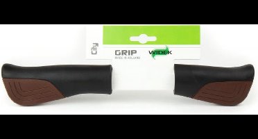 Widek Handvatset City Nova 90/120mm kinderfiets zw/bruin