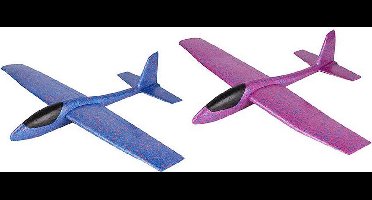 Eddy Toys Glider Vliegtuig Schuim 66 x 84 x 14 cm - Zweefvliegtuig Speelgoed met 2 Vliegstanden - Foam Vliegtuig Voor Kinderen - Gooivliegtuig Van Epp Schuim - 1 willekeurige set