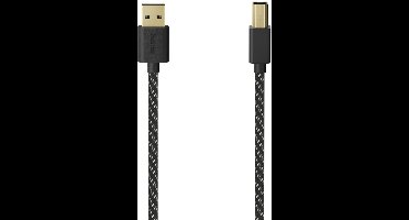 Hama 00201001 USB-kabel USB 2.0 1,5 m USB A USB B Zwart, Zilver