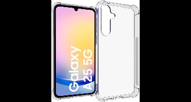 Transparant Hoesje geschikt voor Samsung Galaxy A25 - Shock Proof case - Siliconen hoesje