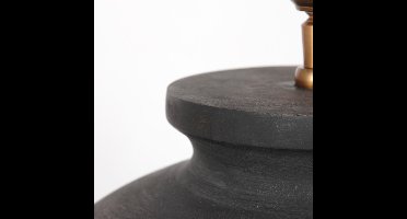 Anne Lighting tafellamp Lyons - zwart - hout - 40 cm - E27 fitting - 3470ZW