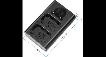 Dubbele USB Oplader voor Sony NP-FZ100 Batterij - Geschikt voor Sony A9 A7III A7R IV A7RIII camera's - LCD Scherm Veelzijdige oplaadopties - X01NSK97