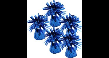 Haza Ballon gewichtjes - 5x - blauw - 170 gram - gewichtjes voor helium ballontrosjes