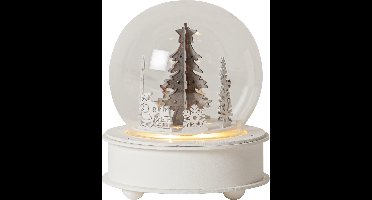 Star Trading LED tafellamp 'Grauberg' met muziekdoosje, timer, batterij en glazen bol