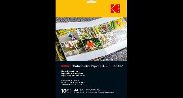 Kodak fotopapierstickers A4 - 10 vellen, glanzend, sneldrogend
