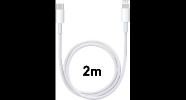Lightning naar USB C Kabel Wit - 2 meter - Oplaadkabel voor iPhone 14 / 14 PLUS / 14 PRO / 14 PRO MAX / 13 / 13 MINI / 13 PRO / 13 PRO MAX