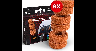 ProFPS Precision Rings geschikt voor PlayStation 4 (PS4), PlayStation 5 (PS5) & Xbox Controller - eSports Gaming Accessoires - Soft Thumb Grips - 6 stuks