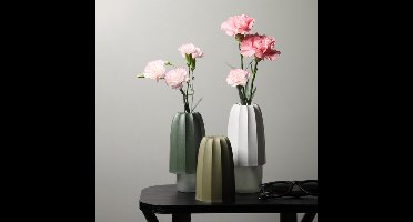 Qualy - Cacvase L - Screw Cap Bottle Decorative Vase Schroefdop Flessen decoratieve vaas set van 3 Kleur: Donker Groen Materiaal: Gerecycled PP W78xL78xH120mm 410gr