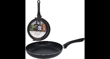 Koekenpan Aluminium 24x4cm Zwart.