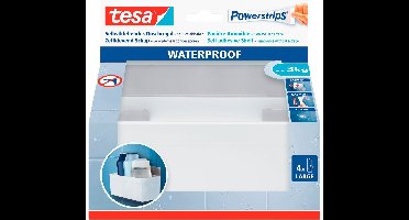 Tesa shampoo/zeep rekje RVS - Badkamer benodigdheden/accessoires - Verwijderbare haken - Opplak houder scheermes