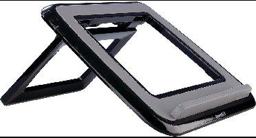 Laptop standaard Fellowes I-Spire Quick Lift - in hoogte verstelbaar - opvouwbaar - draagbaar - voor laptops tot 17 inch - zwart - reis en thuiskantoor
