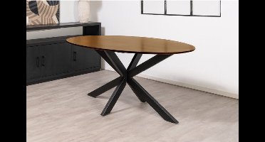 Eettafel Florence ovaal mangohout 200x100 cm - Bruin | Glad