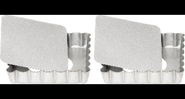 Patisse Taartvorm - 2x stuks - mini - vierkant - 10 cm - quiche bakvorm