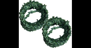 Rayher knutsel Guirlande slinger - 3x - kunststof - 500 cm - buxus - hobby materiaal