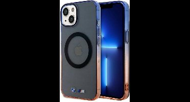 BMW M-Line Gradient Bumper Back Case (MagSafe Compatible) - Geschikt voor Apple iPhone 15 Plus (6.7") - Grijs