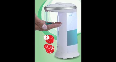 Excellent Houseware Zeeppompje/dispenser - met sensor - wit - 330 ml - navulbaar - keuken/badkamer/toilet