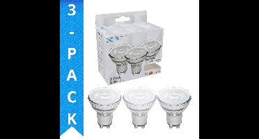 LED's Light LED Spotjes GU10 - 4W vervangt 50W - 345 lm - Koud wit - 3PACK - Ledlamp