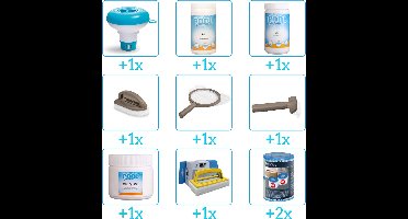 Spa Onderhoudsset - Compleet Onderhoudspakket - bevat Chloor - Scrubpad - Schepnet - Borstel - Scrubborstel - Filters - Chloordrijver - PH-min en PH-plus (9-delig)