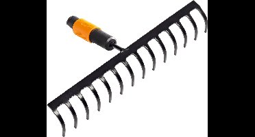Fiskars Quikfit™ hark - Tuinhark - Opzetstuk - 14-tanden van Carbonstaal - 20,5 cm