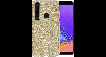 Glitter Hoesje geschikt voor Samsung Galaxy A9 (2018) Siliconen TPU Case Goud - Glitters Cover van iCall