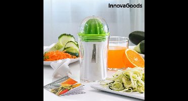 InnovaGoods 4-in-1 Groentesnijden en Fruitpers met Receptenboek