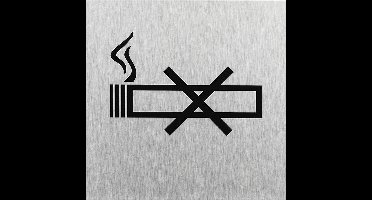 Seilflechter Deurbordje - Aluminium - "Roken Verboden" - 120 x 120 mm - Stijlvol en Duurzaam