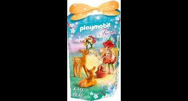 Elfje met hertenkalfjes / Fée avec faons