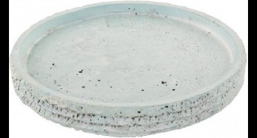 PTMD - kaarsenplateau kaars houder onderzetter - Blauw  - Cement Ø 13 cm