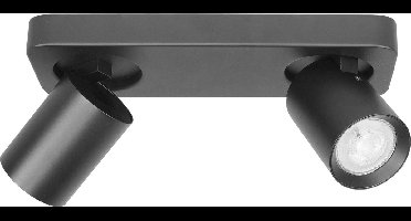 HighLight opbouwspot Oliver 2L balk - zwart