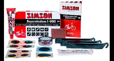 reparatiedoos E-bike aluminium rood/wit 14-delig