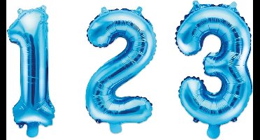 PROCOS - Aluminium blauwe cijfer ballon - Decoratie > Ballonnen