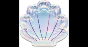 Witbaard Feestbordjes Mermaid Shine Meisjes 23 Cm Papier 8 Stuks