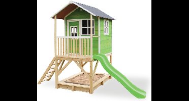 EXIT Loft 500 Houten Speelhuis - Speelhuisje voor Buiten - FSC Hout - Kinderen - Groen