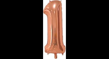Globos Nordic Cijferballon 1 Folie 66 Cm Roségoud