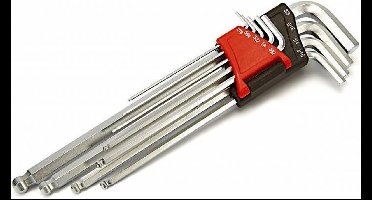 AOK 9-delige engelse lange inbussleutel set