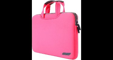 12 inch draagbare luchtdoorlatende handtas voor MacBook, Lenovo en andere laptops, afmeting: 32x21x2cm (magenta)