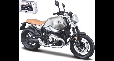Maisto BMW R NINE T SCRAMBLER grijs metalic modelauto schaalmodel 1:12